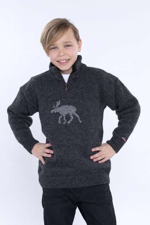 Priser på Wool Of Scandinavia Norsk Strik Sweater Børn Moose_Børn-børn 6år