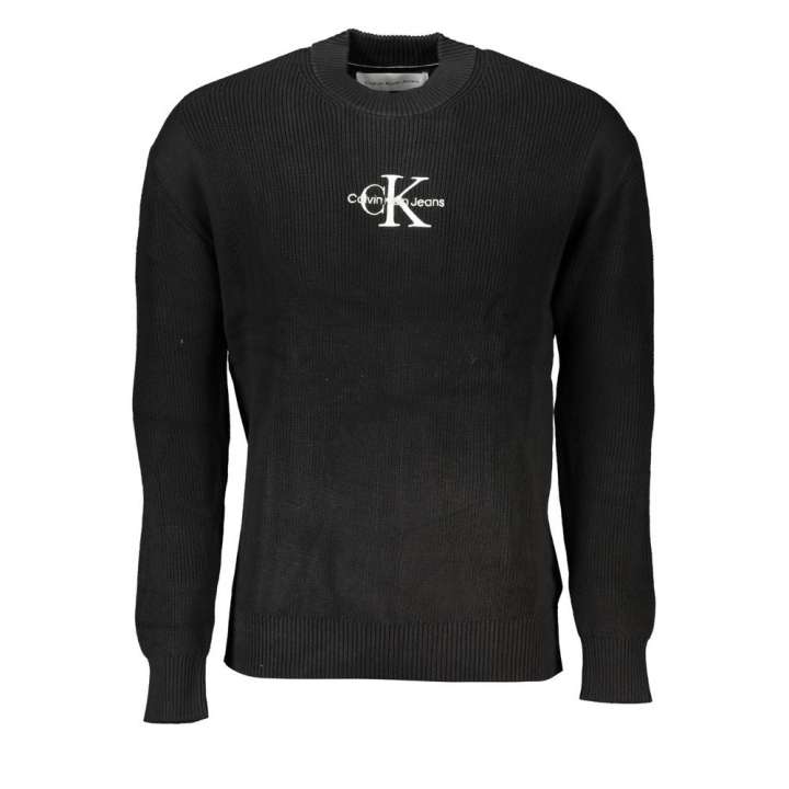 Priser på Calvin Klein Sleek Cotton Crew Neck Sweater with Contrast Details