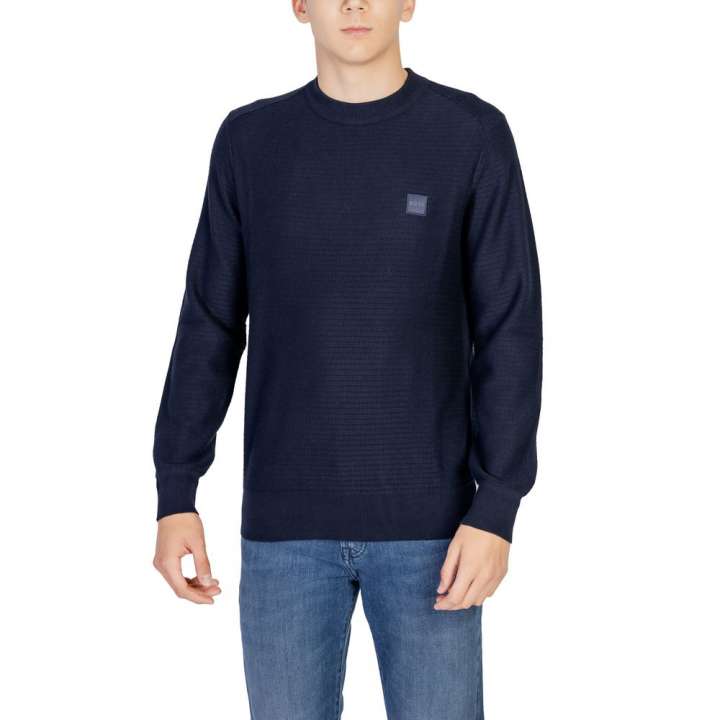 Priser på Hugo Boss Blue Cotton Sweater