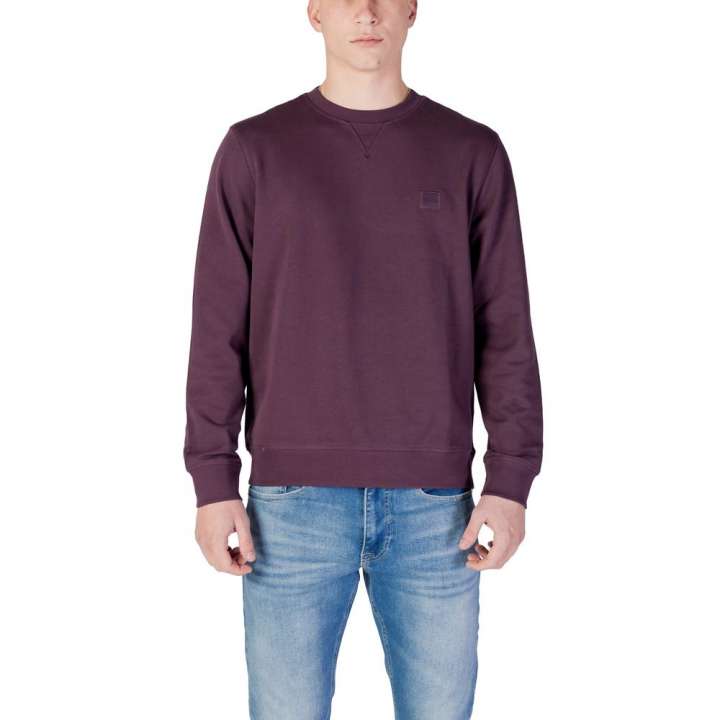 Priser på Hugo Boss Purple Cotton Sweater