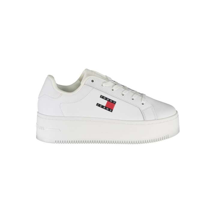 Priser på Tommy Hilfiger White Polyester Sneaker