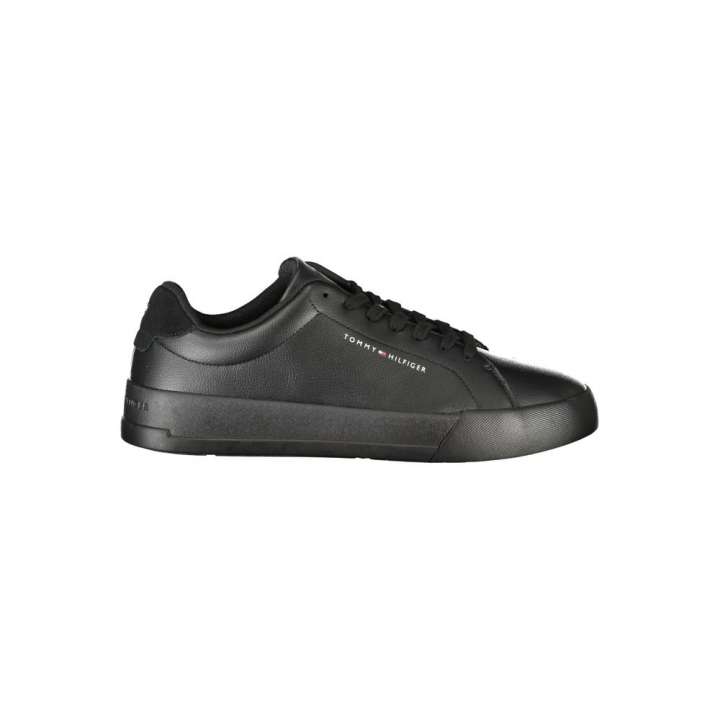 Priser på Tommy Hilfiger Black Polyester Sneaker