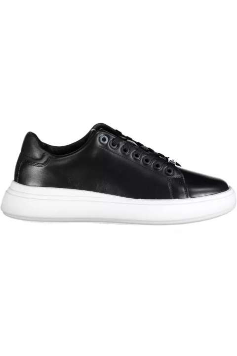 Priser på Calvin Klein Black Leather Women Sneaker