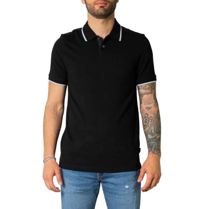 Priser på Armani Exchange Black Cotton Polo Shirt