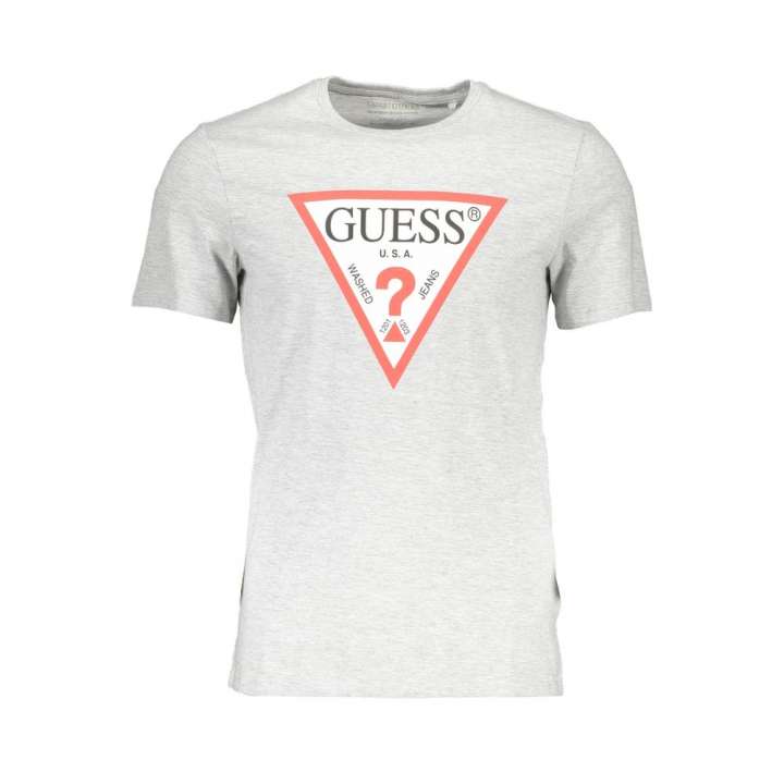 Priser på Guess Jeans Chic Gray Slim Fit Logo Tee