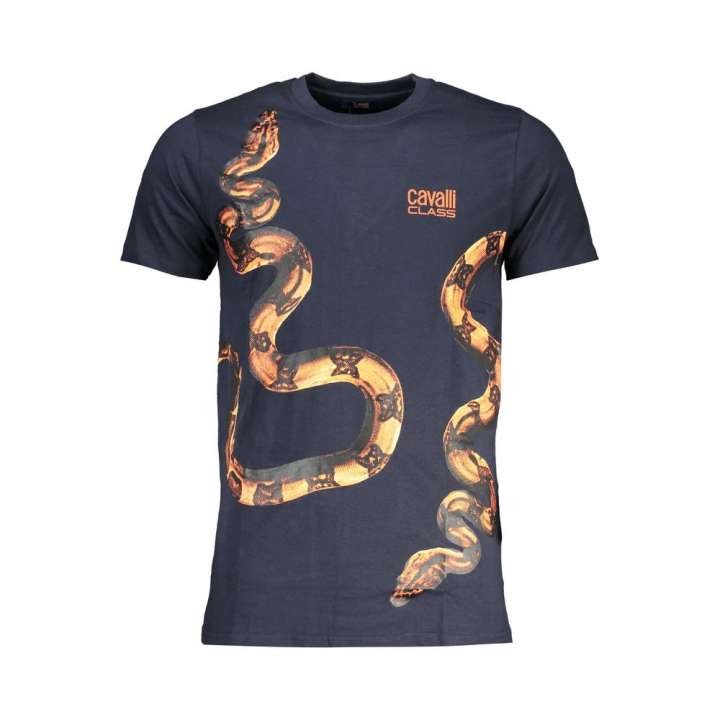 Priser på Cavalli Class Blue Cotton T-Shirt