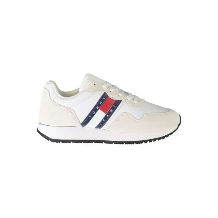 Priser på Tommy Hilfiger White Polyester Sneaker