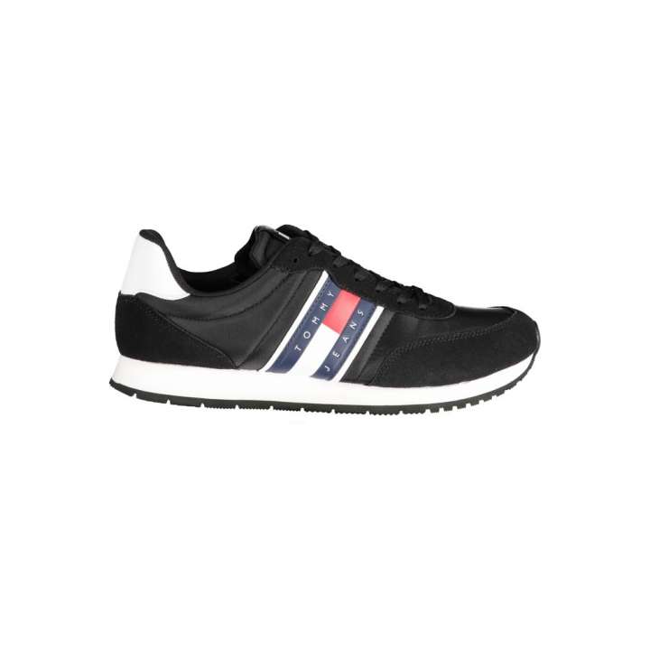 Priser på Tommy Hilfiger Black Polyester Sneaker