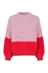 A-View - Strik - Patrisia New Block Knit - Rose/red