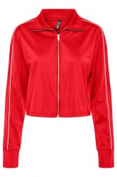 Pieces - Bluse - PC Grace Ls Zip Jacket - High Risk Red