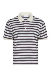 Neo Noir - T-shirt - Beta Stripe Polo Tee - Brown