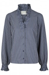 Neo Noir - Skjorte - Brielle Twill Stripe Shirt - Dusty Blue