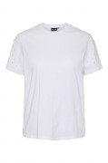 Pieces - T-shirt - Pcrine Ss Printed T-Shirt - Bright White