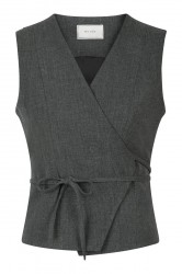 Neo Noir - Vest - Samara Wrap Waistcoat - Antracit