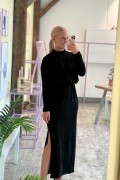 Y.A.S - Kjole - YAS Yen Ls Long Dress - Black