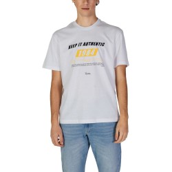 Gas White Cotton T-Shirt